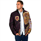 Brisbane Broncos Padded Jacket Polynesian Tribal Tattoo Pacific Sport Art