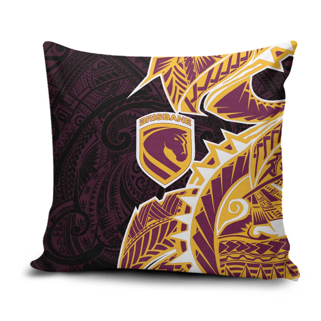Brisbane Broncos Pillow Cover Polynesian Tribal Tattoo Pacific Sport Art