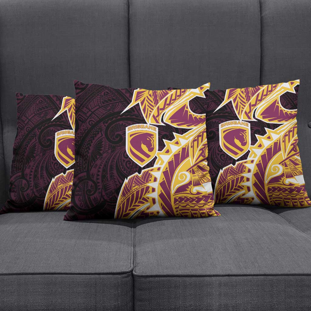 Brisbane Broncos Pillow Cover Polynesian Tribal Tattoo Pacific Sport Art