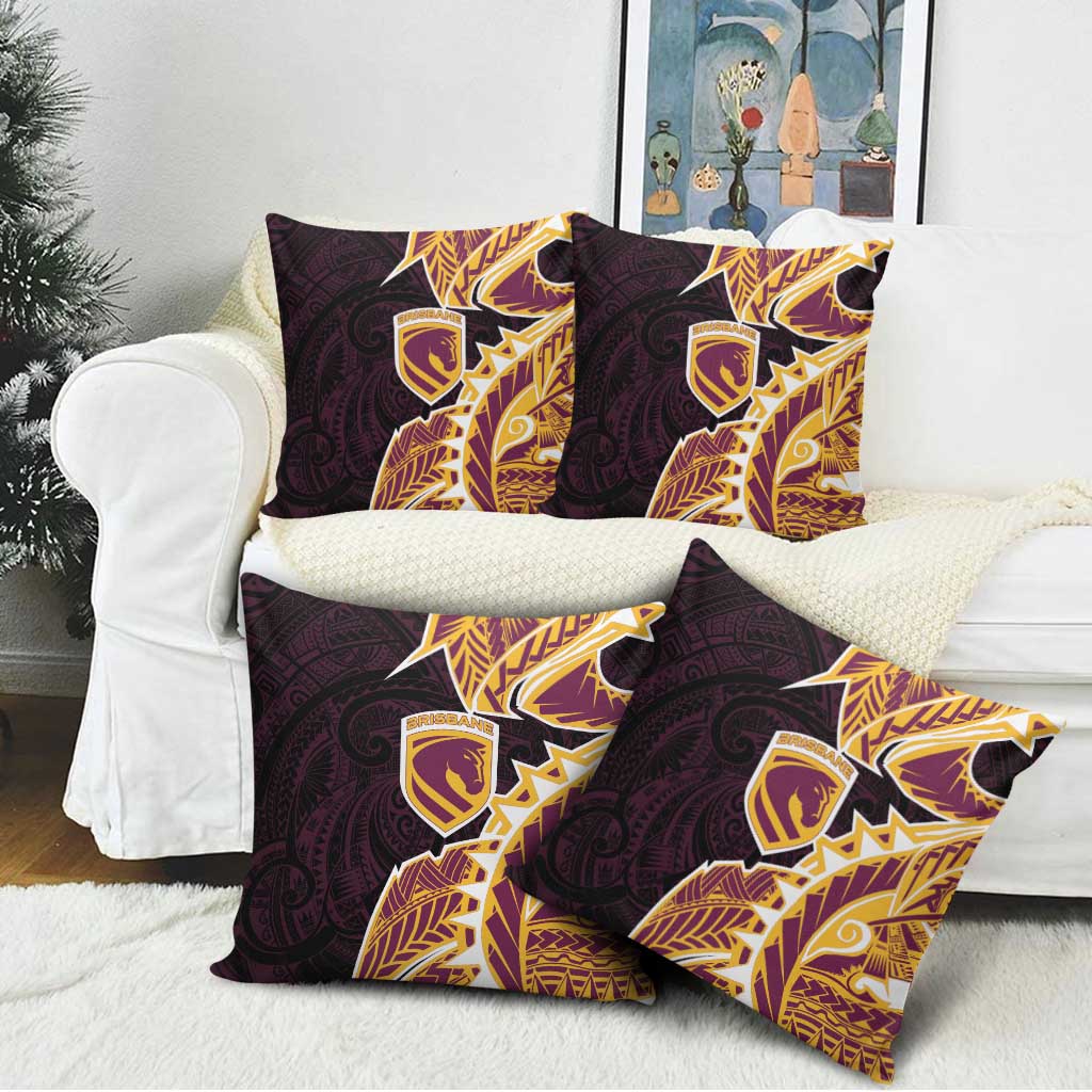 Brisbane Broncos Pillow Cover Polynesian Tribal Tattoo Pacific Sport Art