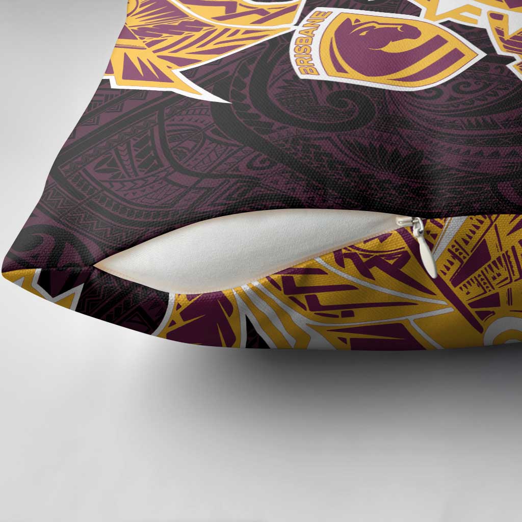 Brisbane Broncos Pillow Cover Polynesian Tribal Tattoo Pacific Sport Art