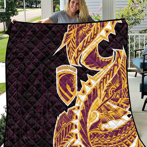 Brisbane Broncos Quilt Polynesian Tribal Tattoo Pacific Sport Art