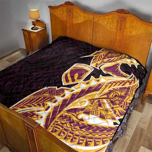 Brisbane Broncos Quilt Polynesian Tribal Tattoo Pacific Sport Art