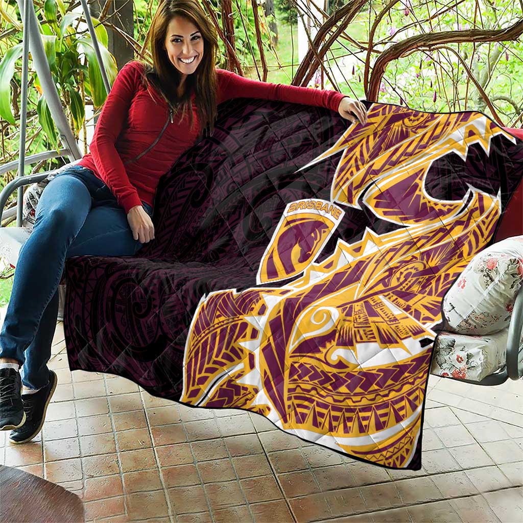 Brisbane Broncos Quilt Polynesian Tribal Tattoo Pacific Sport Art