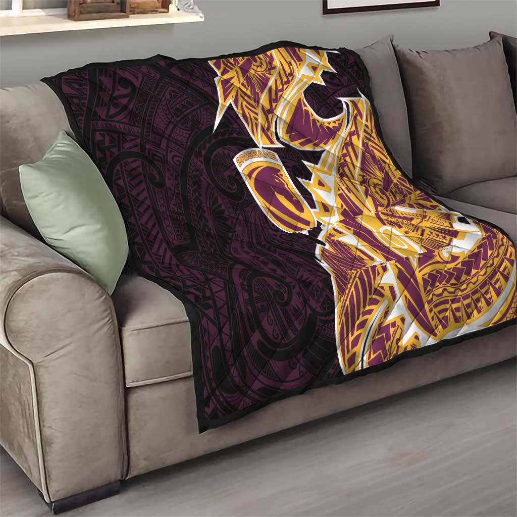Brisbane Broncos Quilt Polynesian Tribal Tattoo Pacific Sport Art