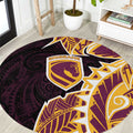 Brisbane Broncos Round Carpet Polynesian Tribal Tattoo Pacific Sport Art