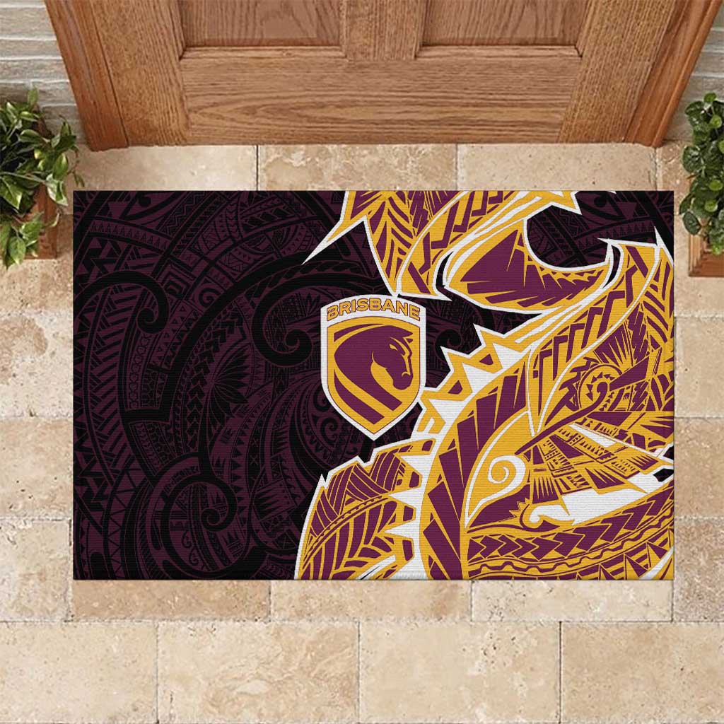 Brisbane Broncos Rubber Doormat Polynesian Tribal Tattoo Pacific Sport Art