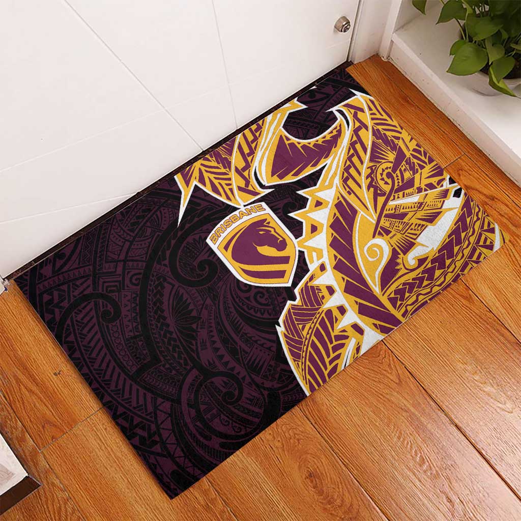 Brisbane Broncos Rubber Doormat Polynesian Tribal Tattoo Pacific Sport Art