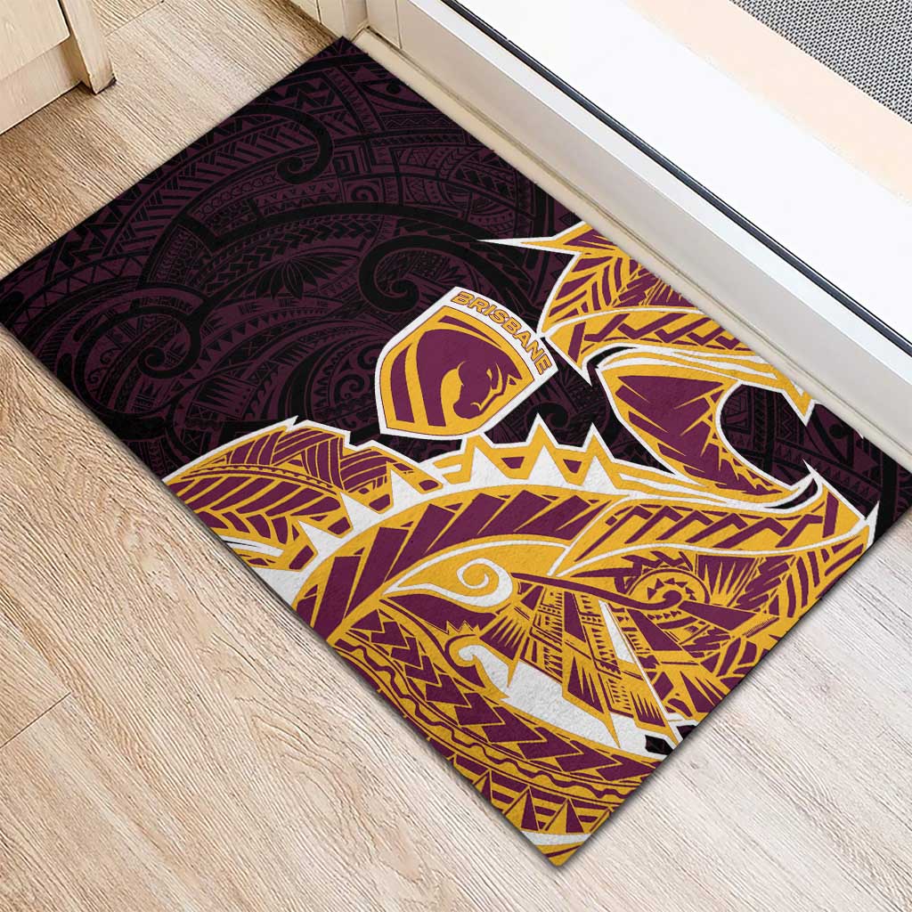 Brisbane Broncos Rubber Doormat Polynesian Tribal Tattoo Pacific Sport Art