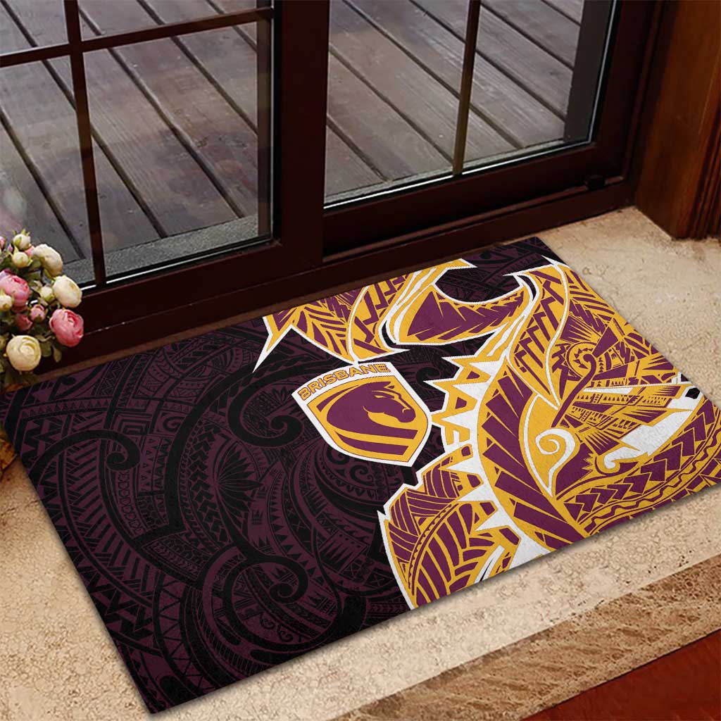 Brisbane Broncos Rubber Doormat Polynesian Tribal Tattoo Pacific Sport Art