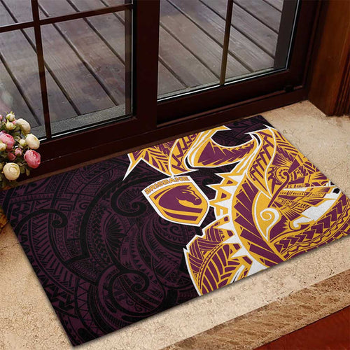 Brisbane Broncos Rubber Doormat Polynesian Tribal Tattoo Pacific Sport Art