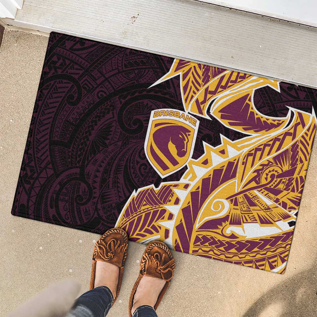 Brisbane Broncos Rubber Doormat Polynesian Tribal Tattoo Pacific Sport Art