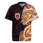 Brisbane Broncos Rugby Jersey Polynesian Tribal Tattoo Pacific Sport Art