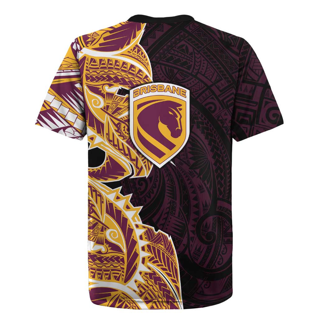 Brisbane Broncos Rugby Jersey Polynesian Tribal Tattoo Pacific Sport Art