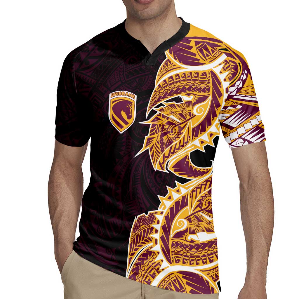 Brisbane Broncos Rugby Jersey Polynesian Tribal Tattoo Pacific Sport Art