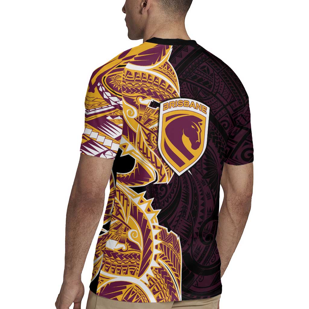 Brisbane Broncos Rugby Jersey Polynesian Tribal Tattoo Pacific Sport Art