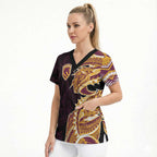 Brisbane Broncos Scrub Top Polynesian Tribal Tattoo Pacific Sport Art