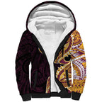 Brisbane Broncos Sherpa Hoodie Polynesian Tribal Tattoo Pacific Sport Art
