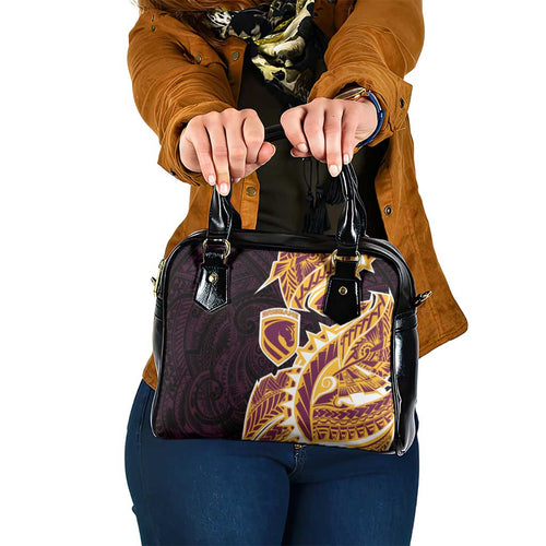 Brisbane Broncos Shoulder Handbag Polynesian Tribal Tattoo Pacific Sport Art