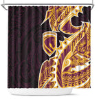 Brisbane Broncos Shower Curtain Polynesian Tribal Tattoo Pacific Sport Art