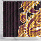 Brisbane Broncos Shower Curtain Polynesian Tribal Tattoo Pacific Sport Art