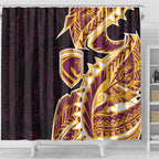 Brisbane Broncos Shower Curtain Polynesian Tribal Tattoo Pacific Sport Art