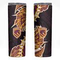 Brisbane Broncos Skinny Tumbler Polynesian Tribal Tattoo Pacific Sport Art