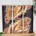 Brisbane Broncos Skinny Tumbler Polynesian Tribal Tattoo Pacific Sport Art
