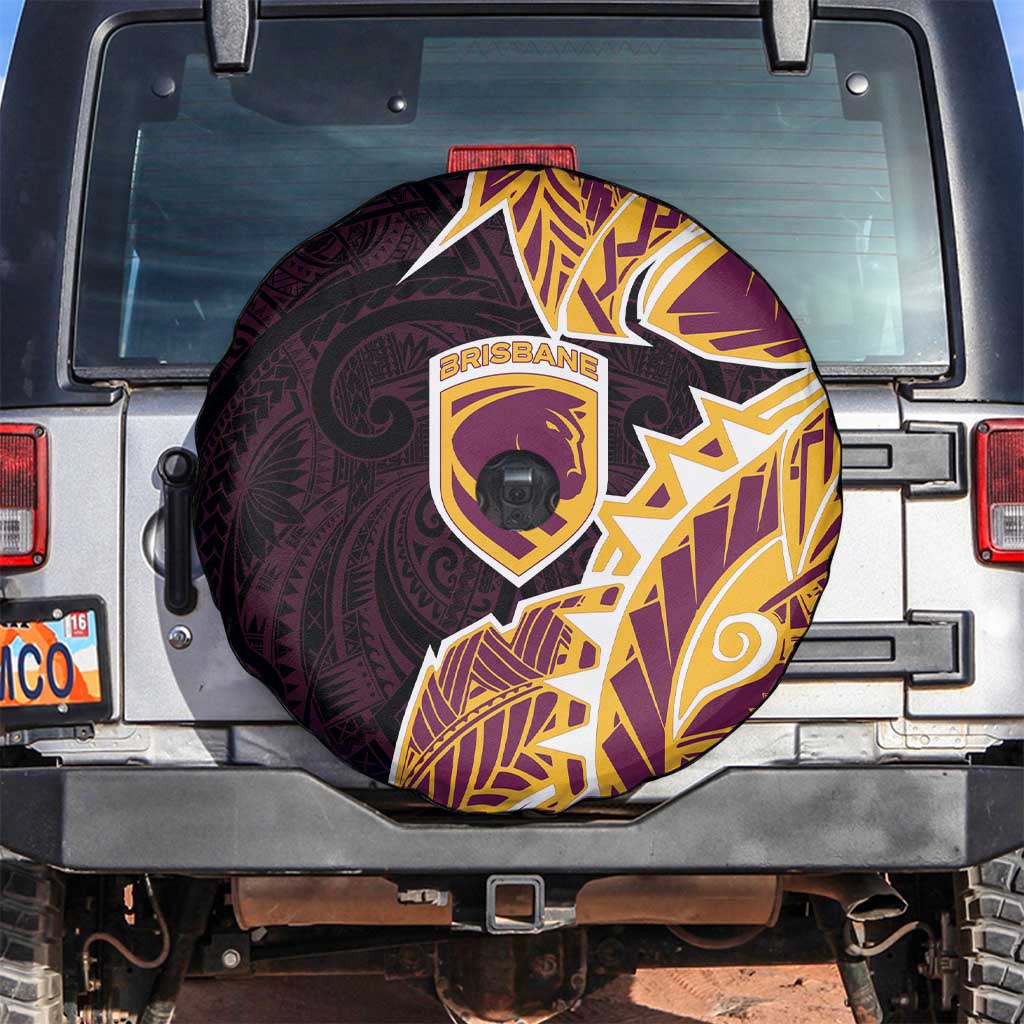 Brisbane Broncos Spare Tire Cover Polynesian Tribal Tattoo Pacific Sport Art