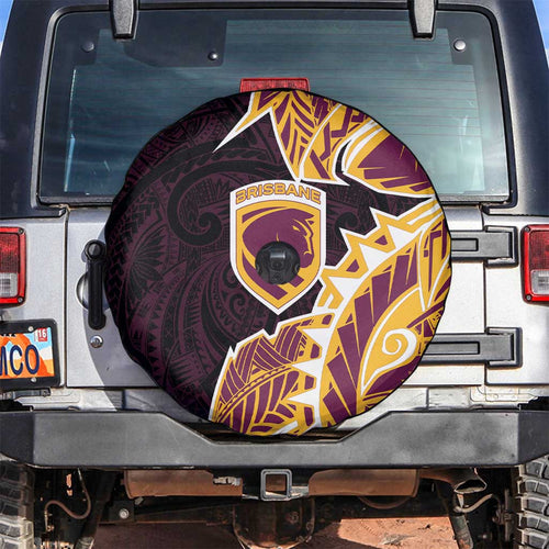 Brisbane Broncos Spare Tire Cover Polynesian Tribal Tattoo Pacific Sport Art