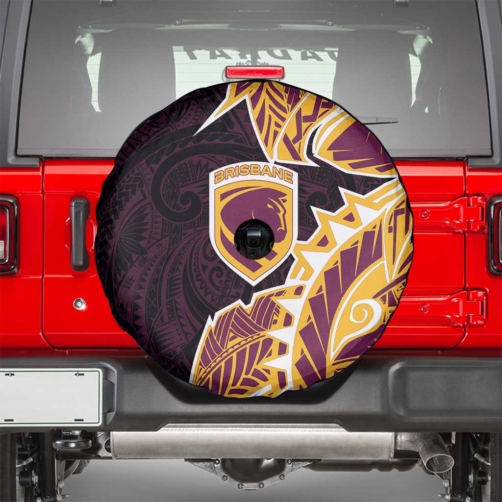 Brisbane Broncos Spare Tire Cover Polynesian Tribal Tattoo Pacific Sport Art