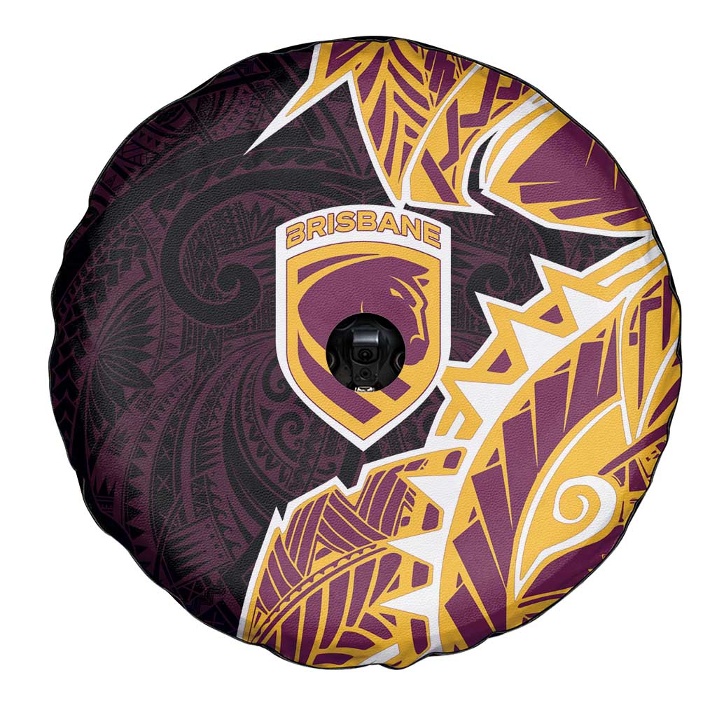 Brisbane Broncos Spare Tire Cover Polynesian Tribal Tattoo Pacific Sport Art