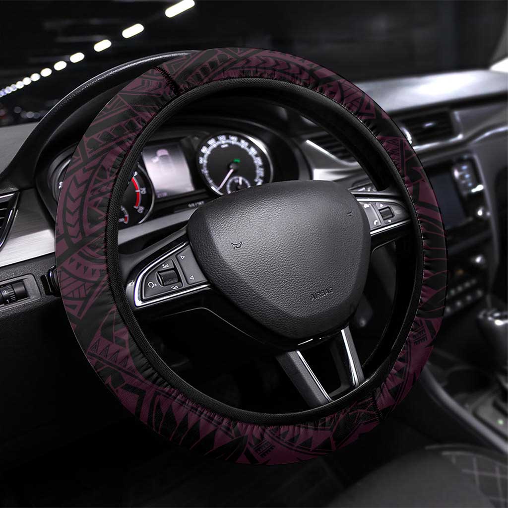 Brisbane Broncos Steering Wheel Cover Polynesian Tribal Tattoo Pacific Sport Art
