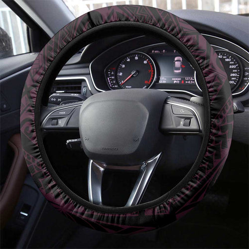 Brisbane Broncos Steering Wheel Cover Polynesian Tribal Tattoo Pacific Sport Art