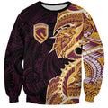 Brisbane Broncos Sweatshirt Polynesian Tribal Tattoo Pacific Sport Art