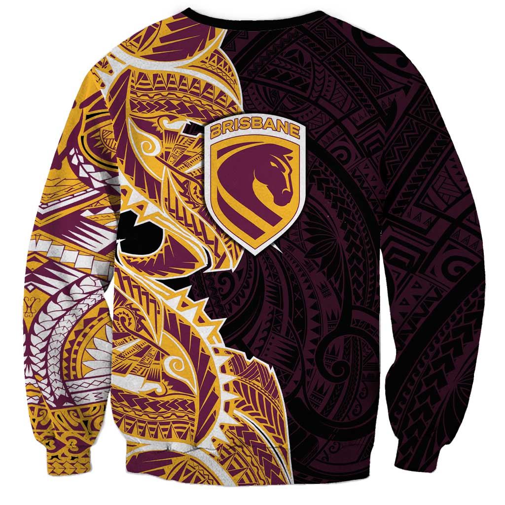 Brisbane Broncos Sweatshirt Polynesian Tribal Tattoo Pacific Sport Art