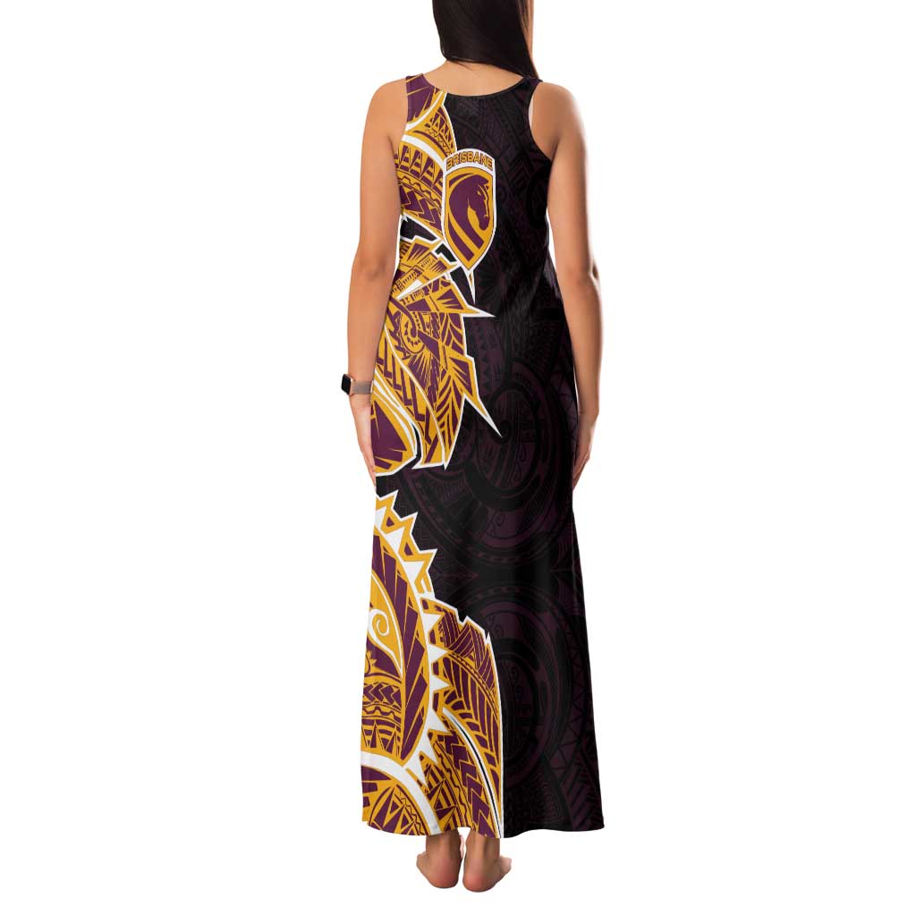 Brisbane Broncos Tank Maxi Dress Polynesian Tribal Tattoo Pacific Sport Art