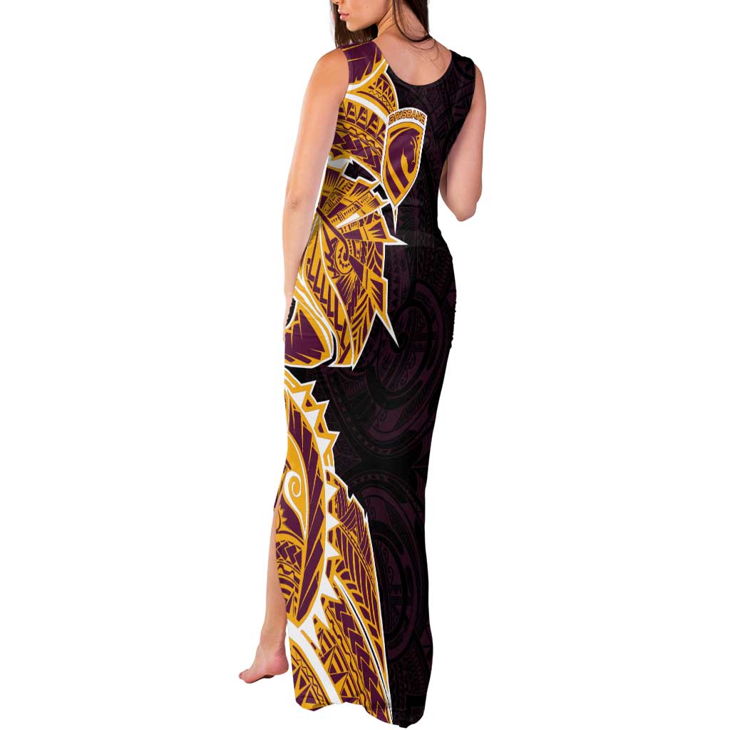 Brisbane Broncos Tank Maxi Dress Polynesian Tribal Tattoo Pacific Sport Art