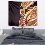Brisbane Broncos Tapestry Polynesian Tribal Tattoo Pacific Sport Art