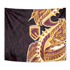 Brisbane Broncos Tapestry Polynesian Tribal Tattoo Pacific Sport Art