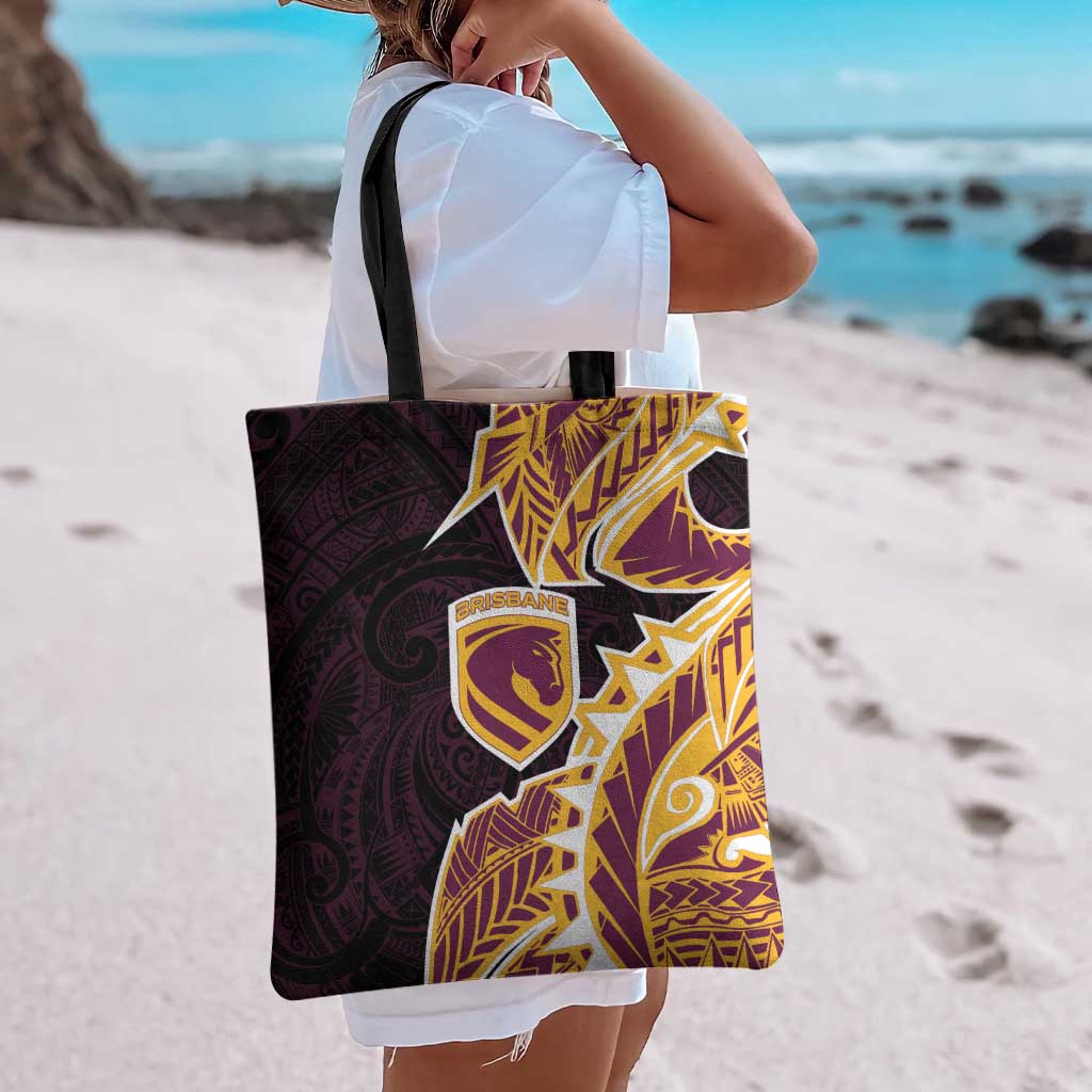 Brisbane Broncos Tote Bag Polynesian Tribal Tattoo Pacific Sport Art