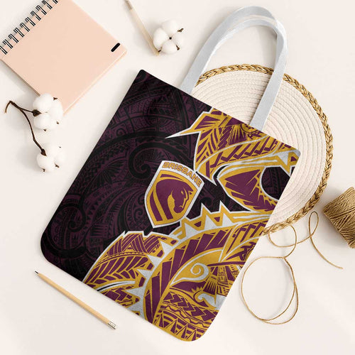 Brisbane Broncos Tote Bag Polynesian Tribal Tattoo Pacific Sport Art