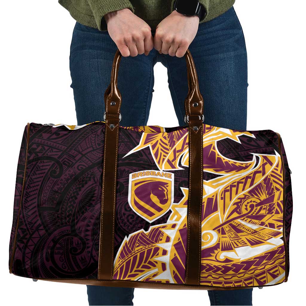 Brisbane Broncos Travel Bag Polynesian Tribal Tattoo Pacific Sport Art