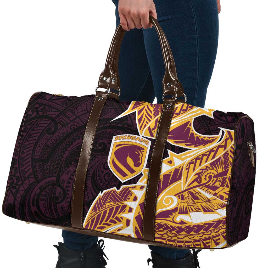 Brisbane Broncos Travel Bag Polynesian Tribal Tattoo Pacific Sport Art