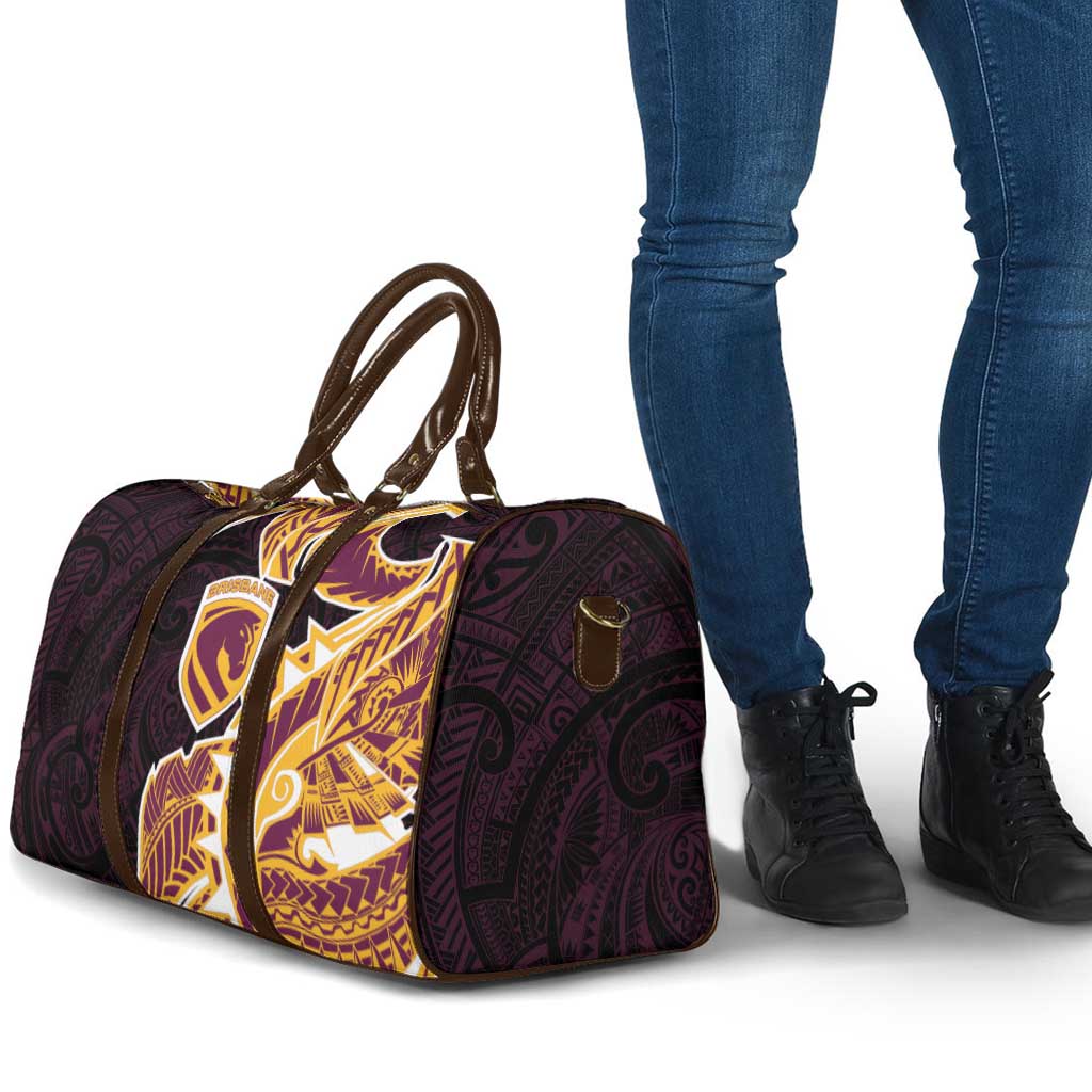 Brisbane Broncos Travel Bag Polynesian Tribal Tattoo Pacific Sport Art