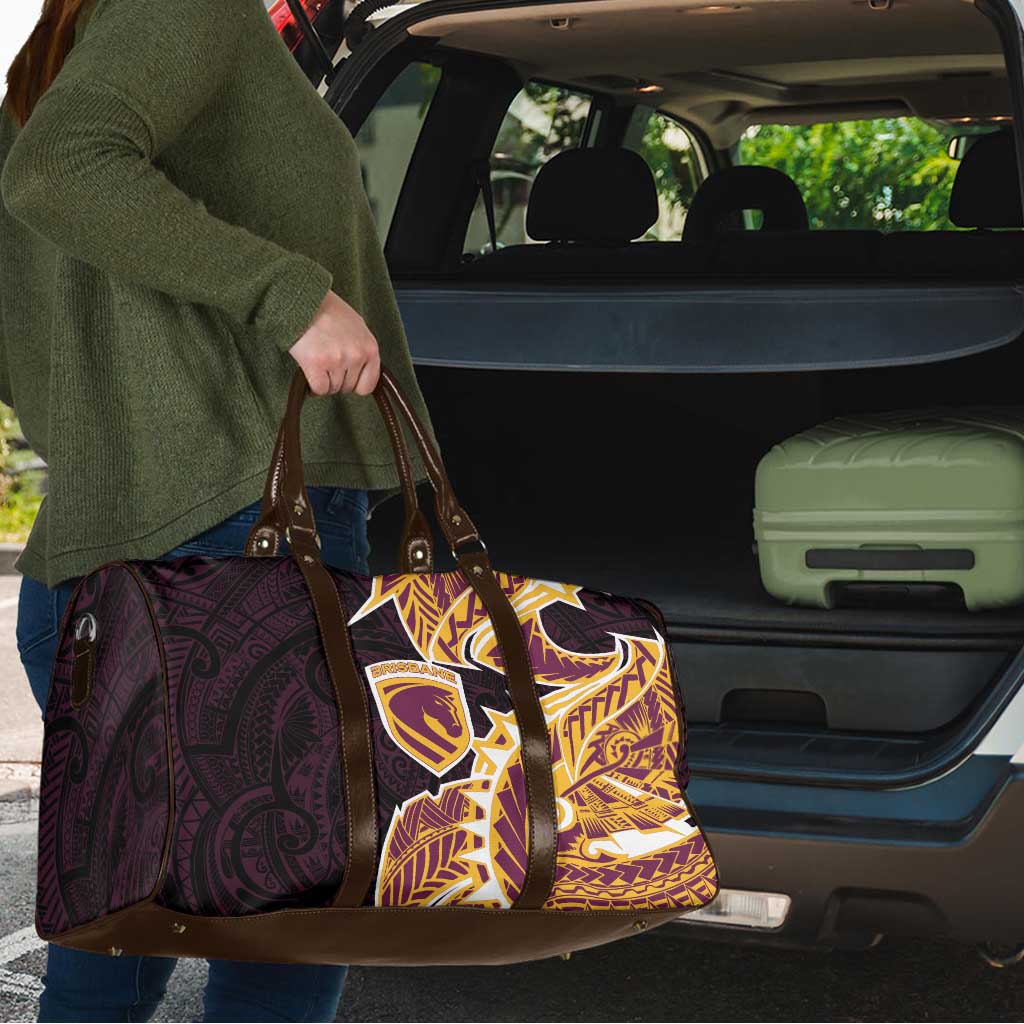 Brisbane Broncos Travel Bag Polynesian Tribal Tattoo Pacific Sport Art
