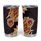 Brisbane Broncos Tumbler Cup Polynesian Tribal Tattoo Pacific Sport Art