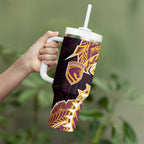 Brisbane Broncos Tumbler With Handle Polynesian Tribal Tattoo Pacific Sport Art