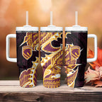 Brisbane Broncos Tumbler With Handle Polynesian Tribal Tattoo Pacific Sport Art