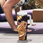 Brisbane Broncos Tumbler With Handle Polynesian Tribal Tattoo Pacific Sport Art